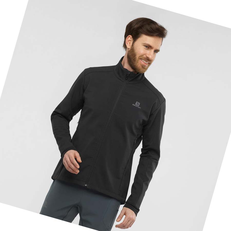 Salomon AGILE SOFTSHELL Kabát Férfi Fekete | HU 2366NWY